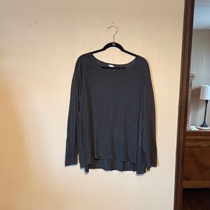 Eileen Fisher Charcoal Long Sleeve Top